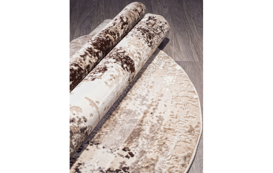 Ковер турецкий овальный 04047B DARK BROWN - коллекция ARMINA