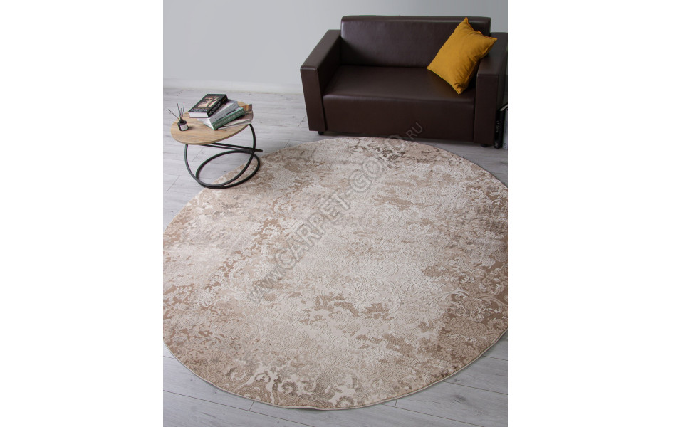 Ковер 03708A - BROWN / BROWN - Круг - коллекция ARMINA